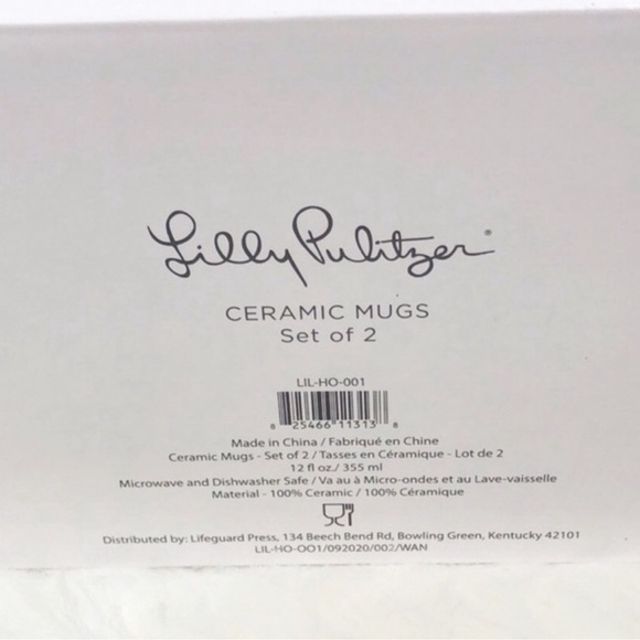 NEW Lilly Pulitzer floral ceramic mug set - Picture 10 of 10